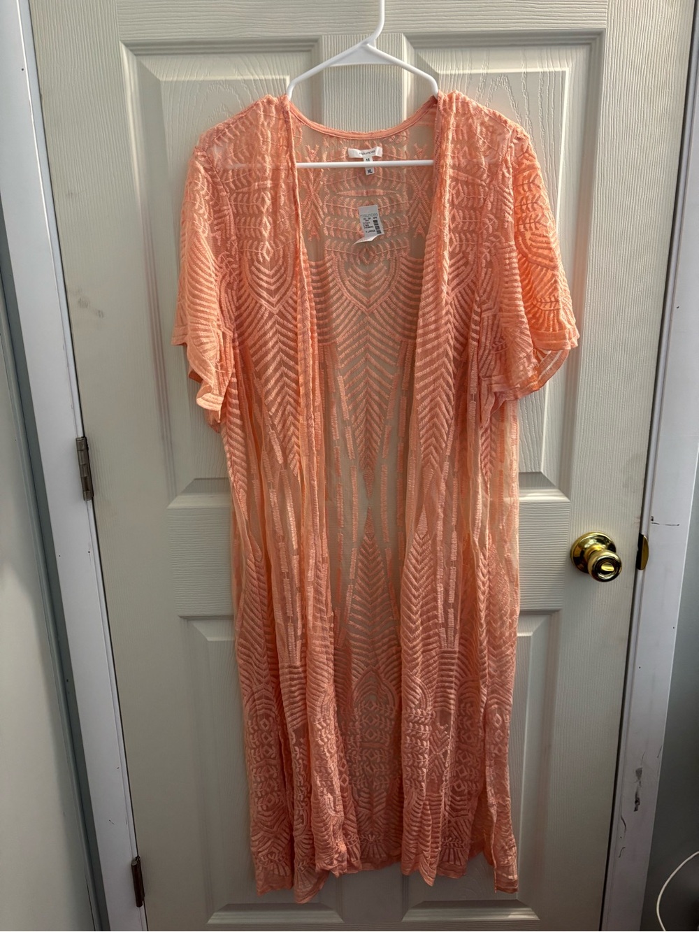 Maurice’s Light Peach Lace Kimono - Women's Layering Cardigan NWT